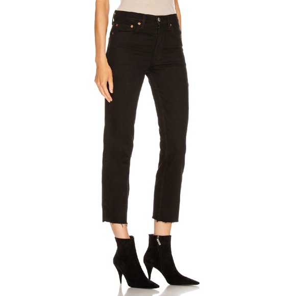 Re/Done Comfort Stretch High Rise Stove Pipe - Size 26 - Picture 2 of 16